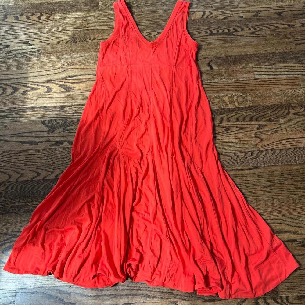 Red Flowy A Line Comfortable Basic Maeve Anthropo… - image 7